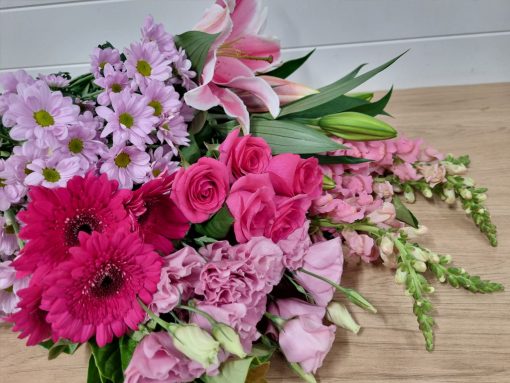 Environmentally Friendly Florists Choice Pink Tones