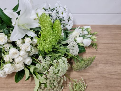 Environmentally Friendly Florists Choice Whites and Green